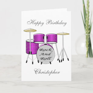 Carte Tambours Ajouter Un Nom Anniversaire