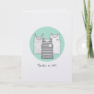 Carte Tanks a lot! punny gay thank you card