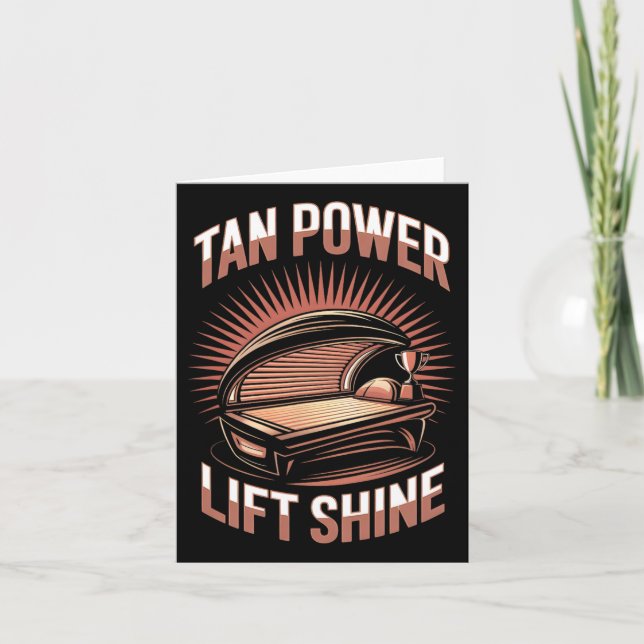 Carte Tanning Lit Tan Power Gym Goers Bodybuilders Homme (Devant)