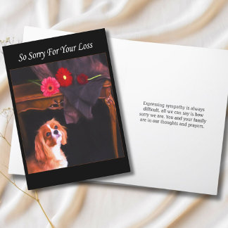 Carte Tant de regrets pour votre perte Cavalier King Cha