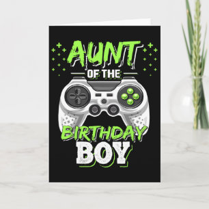 Carte Tante du garçon d'anniversaire jeu vidéo de corres