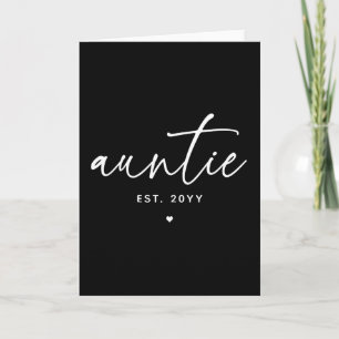 Carte Tante Elégante Typographie Nouvelle Tante