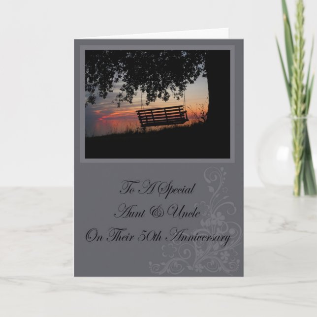 Carte Tante et oncle 50e anniversaire (Devant)
