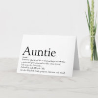Tante la meilleure du monde, définition de tante