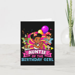 Carte Tante L'Anniversaire Fille Fête Pink Doll Famille 