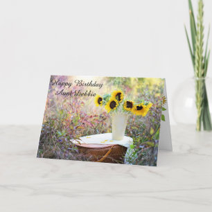 Carte Tante personnalisée Sunflower Card de joyeux