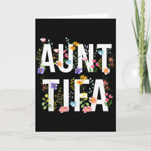Carte Tante Tifa - Fleurs Sauvages Rétro Féministe Fleur