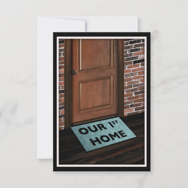 Carte tapis de porte de notre première maison (Devant)