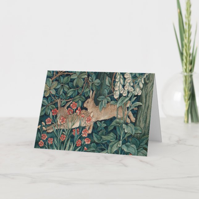 Carte Tapisserie de lapins de forêt (Devant)