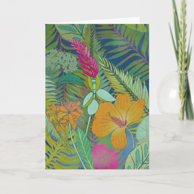 Carte Tapisserie tropicale II (Devant)