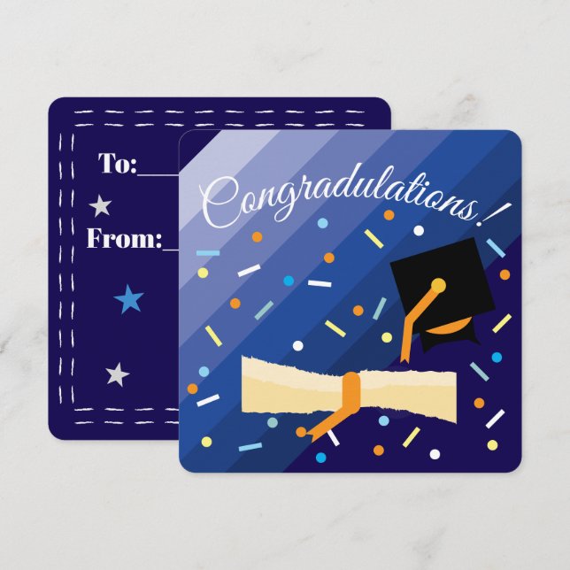 Carte Tarjeta de felicitación plana (Devant / Derrière)