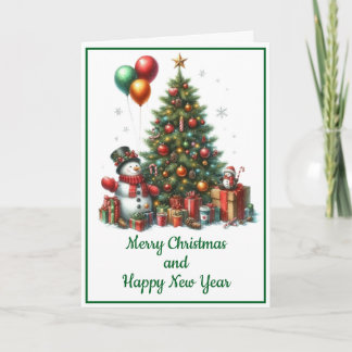 Carte Tarjeta de Navidad con imagen de árbol de Navidad