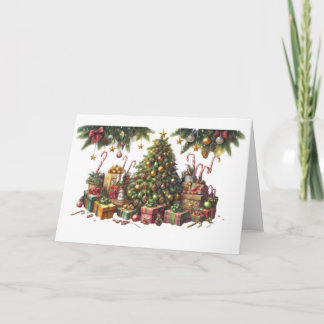 Carte Tarjeta de Navidad con imagen de árbol de Navidad