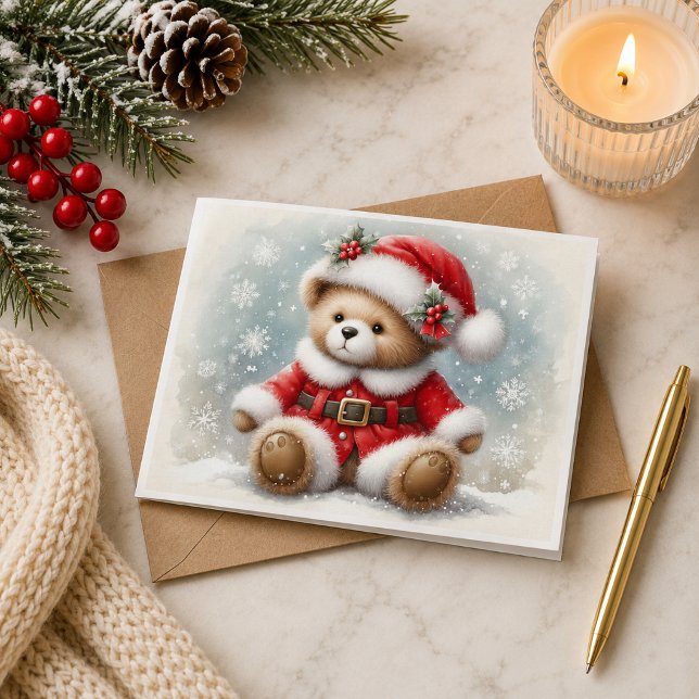 Carte Tarjeta de Navidad con imagen de osito de Navidad (Créateur téléchargé)