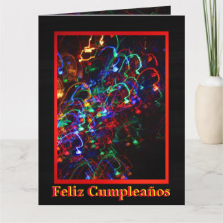 Carte Tarjeta - Feliz Cumpleaños - Todas Luces en Color