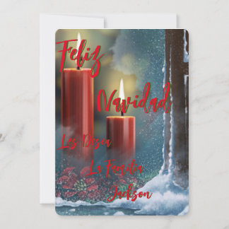 Carte Tarjeta Navideña Feliz Navidad personalizada
