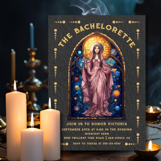 Carte Tarot Bachelorette de la fête de verre (Créateur téléchargé)