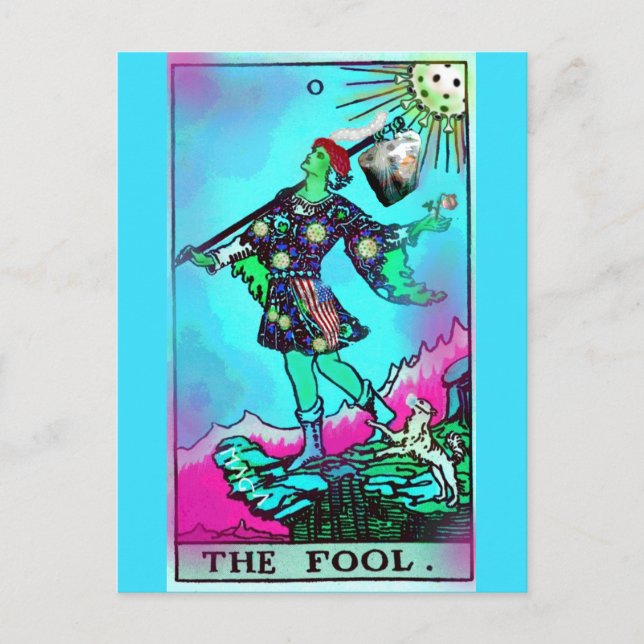 Carte Tarot Coronavirus Carte Postale Folie (Devant)