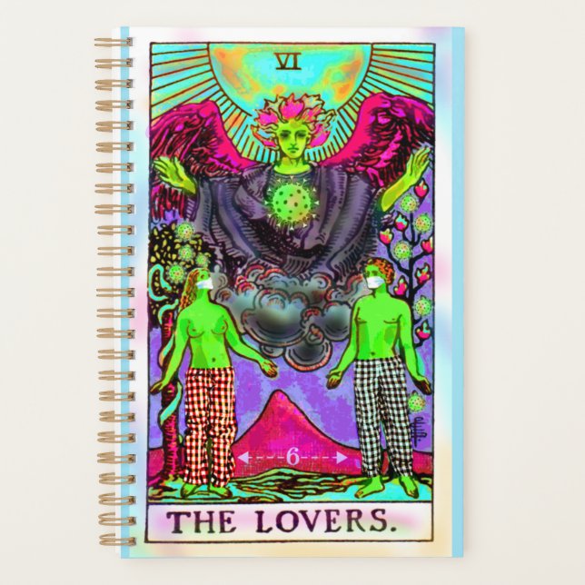 Carte Tarot Coronavirus Lovers (Devant)