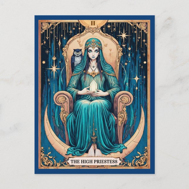 Carte Tarot, Haute Prêtre 2 (Devant)