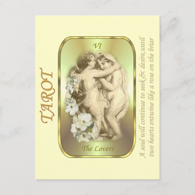 Carte Tarot - Les Amoureux (Devant)