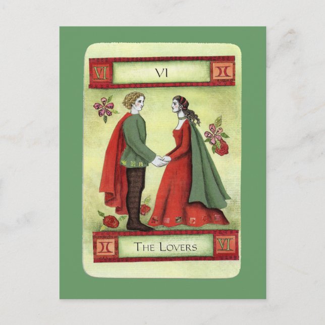 Carte tarot "Les Amoureux" (Devant)