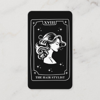 Carte Tarot Mystique Styliste de cheveux noirs et 