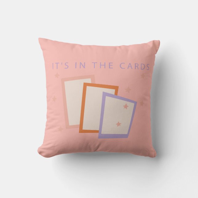 Carte Tarot rose Coussin esthétique (Recto)