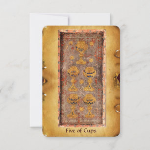 CARTE TAROTS DE RENAISSANCE ANTIQUE / CINQ COUPES