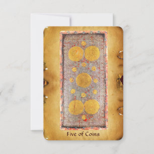 CARTE TAROTS DE RENAISSANCE ANTIQUE / CINQ PIÈCES