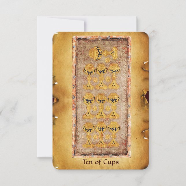 CARTE TAROTS DE RENAISSANCE ANTIQUE / DIX COUPES (Devant)