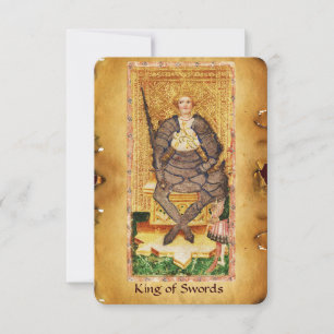 CARTE TAROTS DE RENAISSANCE ANTIQUE / ROI DES ÉPÈRES