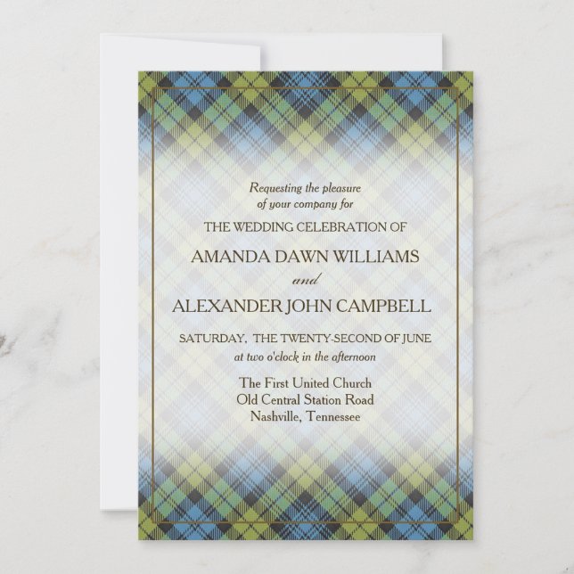 Carte Tartan Beauty Campbell Famille Scottish Plaid (Devant)