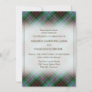 Carte Tartan Beauty Clan Brodie Chasse Scottish Plaid