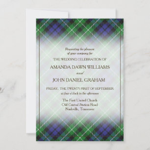 Carte Tartan Beauty Clan Graham Scottish Plaid