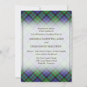 Carte Tartan Beauty Clan MacEwen Scottish Plaid