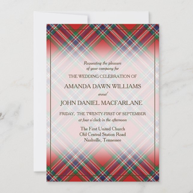Carte Tartan Beauty Clan MacFarlane Scottish Plaid (Devant)
