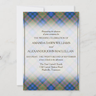 Carte Tartan Beauty Clan MacLellan Scottish Plaid