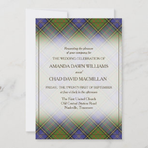 Carte Tartan Beauty Clan MacMillan Plaid de Chasse