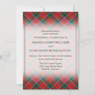 Carte Tartan Beauty Clan MacNaughton MacNachtan Plaid