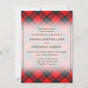 Carte Tartan Beauty Clan Ramsay Rouge Plaid Écossais