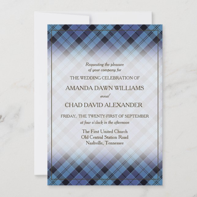 Carte Tartan Beauty Strathclyde bleu écossais Plaid (Devant)