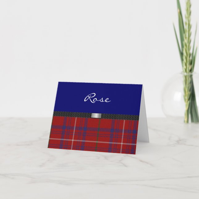 Carte Tartan Plaid Note (Devant)