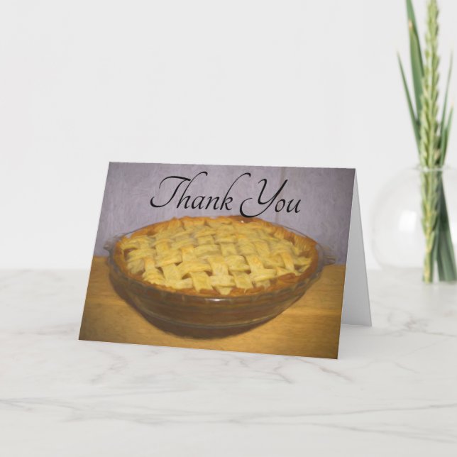 Carte Tarte à la pomme maison avec Merci (Devant)