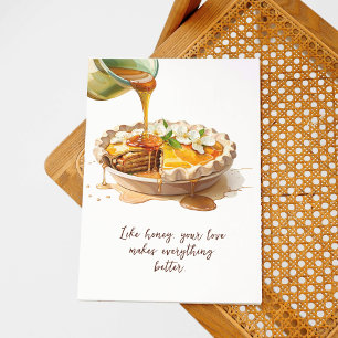 Carte Tarte aux pommes à l'aquarelle moderne Fête des mè