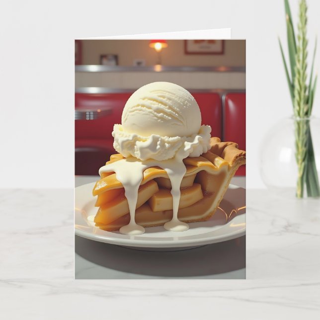 Carte Tarte aux pommes et crème glacée à la vanille Anni (Devant)