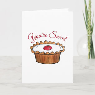 Carte Tarte Cherry Bakewell Angleterre British Food Swee