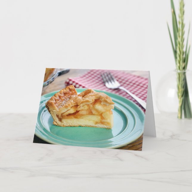 Carte Tarte de pomme fraîche cuite dans l'assiette (Devant)
