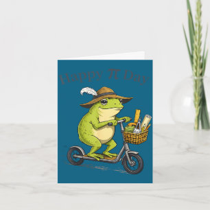 Carte Tarte jour heureux 3.14 scooter grenouille profess