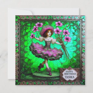 Carte ~ TASMA ~ Joyeux anniversaire ~ Fleur fille ~